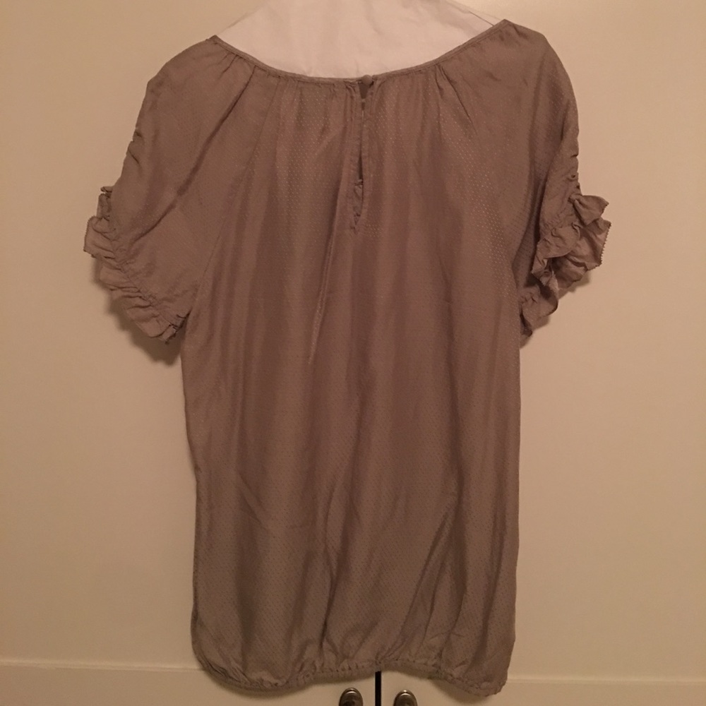 Silky Ruffle Front Shirt - Picture 2 of 3